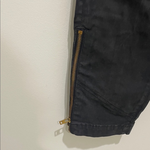 J. Crew Women’s Black Moto Ankle Zipper slim Jeans size 27 - Picture 4 of 13